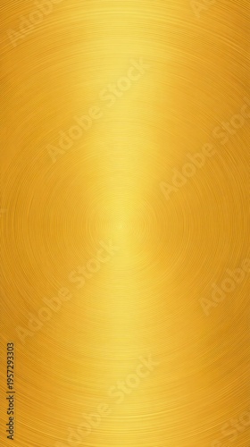 Brushed Gold Metal Surface with Concentric Circular Pattern texture