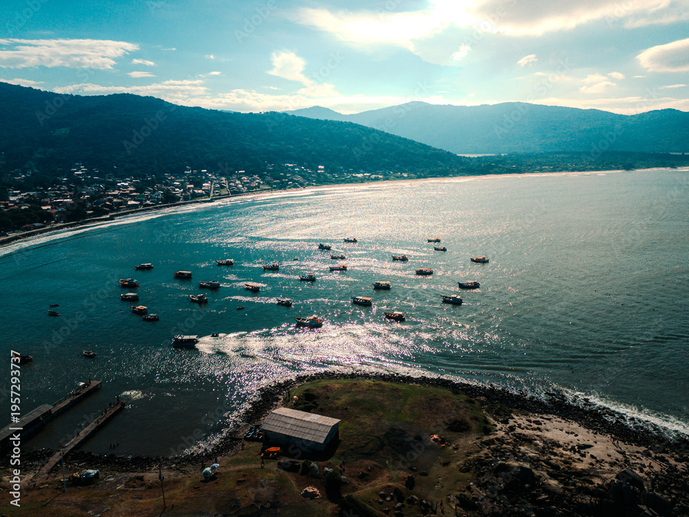 Obraz premium Armacao Beach Florianópolis Floripa Drone