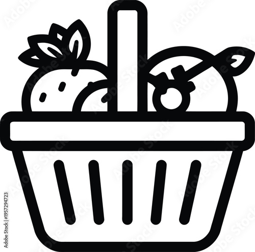 A black vector trash can icon illustration featuring a new cartoon style design drawing for a business symbol sign or label