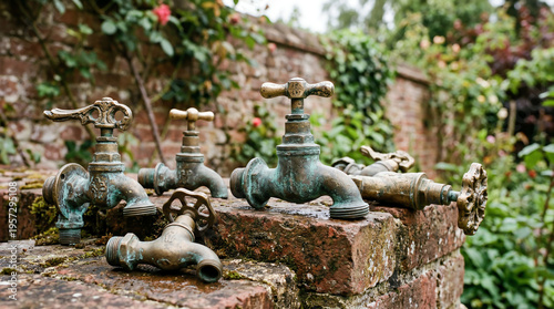 Vintage Brass Garden Taps and Bib Cocks Victorian Style