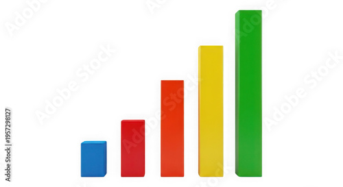 Colorful bar chart displaying increasing values with three distinct colors Free Download Colorful bar chart displaying increasing values with three distinct colors - GFXLoad