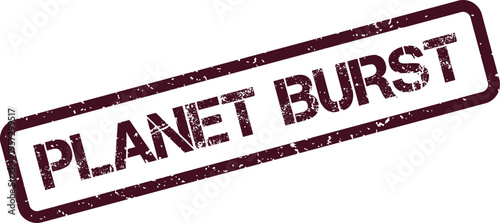 Planet Burst grunge style typography for an impactful official approval seal