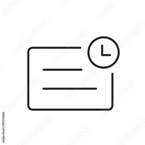 A vector icon representing a pending access request in security and approval workflow systems, created in line style with editable stroke