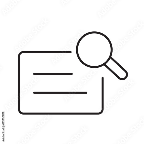 A vector icon representing a request under review in security and approval workflow systems, created in line style with editable stroke