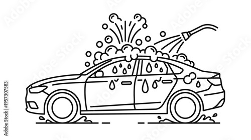 Washing a Car with Soap and Water