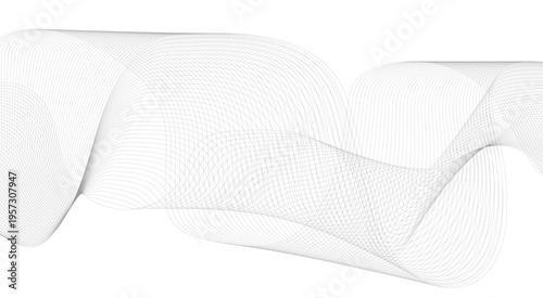 Modern abstract glowing wave lines on white background. Dynamic flowing wave design element. Futuristic technology and sound wave pattern. Abstract Modern Line, Wave Designed On white Background.