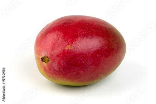 Ripe Red Mango, isolated on white background
