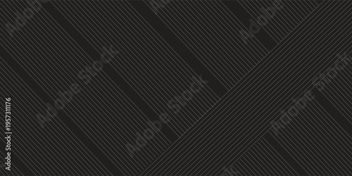 Black background with shiny diagonal lines wallpaper, Black and grey metallic abstract tech geometric linear background.
