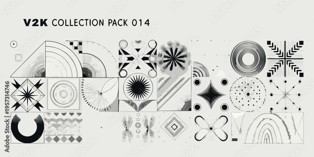 Obraz premium Abstract geometric designs from the v2k collection pack 014 presented