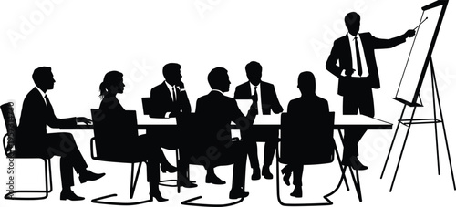 Business meeting, team presentation, corporate office discussion, strategy planning, leadership conference, collaboration seminar, teamwork briefing workshop