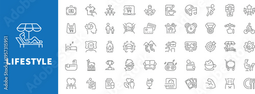 Lifestyle & Daily Activities Icon Set
