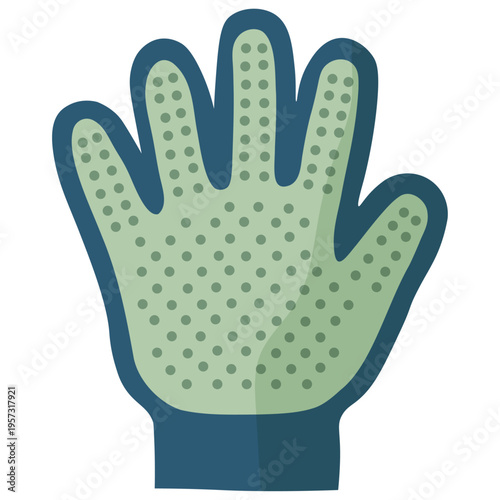 Pet Grooming Glove Dog Cat Fur Brush Tool Vector