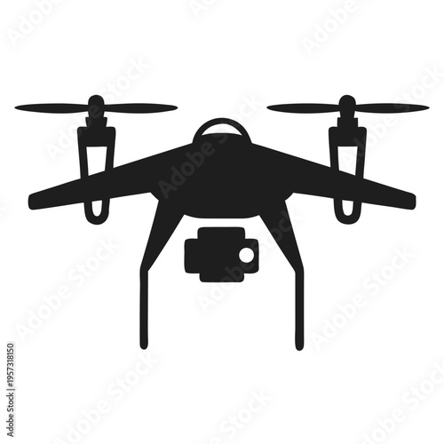 Vector drone icon black design