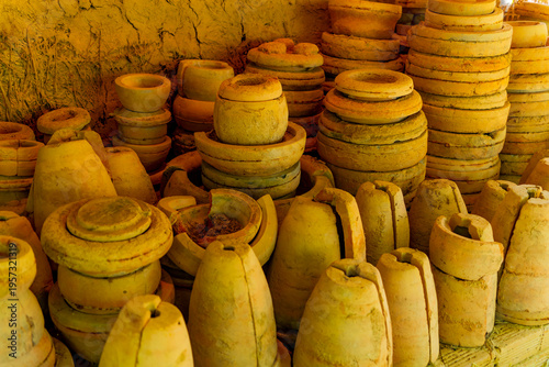 Manual production.

A craft village in Nha Trang, Vietnam. Production of goods by hand. Souvenir products. 
