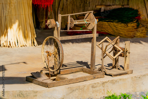 Manual production.

A craft village in Nha Trang, Vietnam. Production of goods by hand. Souvenir products. 