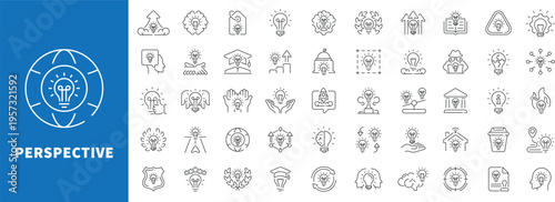 Perspective, Vision & Innovation Icon Set