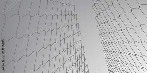 Pola jaringan melengkung. Desain mulus untuk pakaian olahraga atau peralatan seperti gol sepak bola, jaring bola voli, keranjang basket, jaring hoki, dan perlengkapan atletik bagian 3