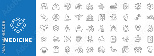 Medicine & Healthcare Professional Icon Set