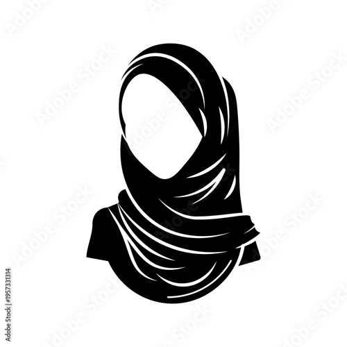 Hijab icon on white background