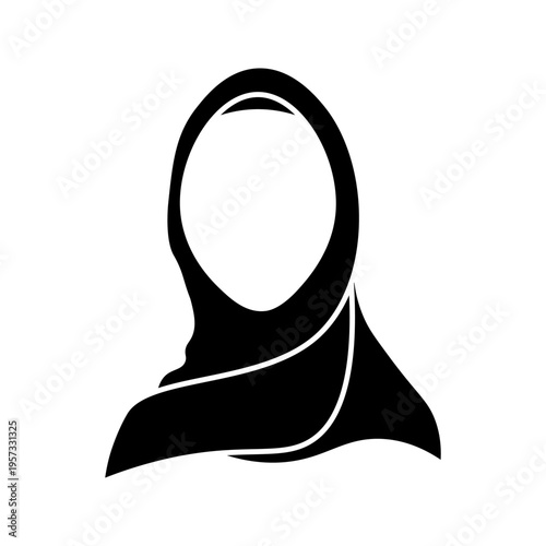 Hijab icon on white background