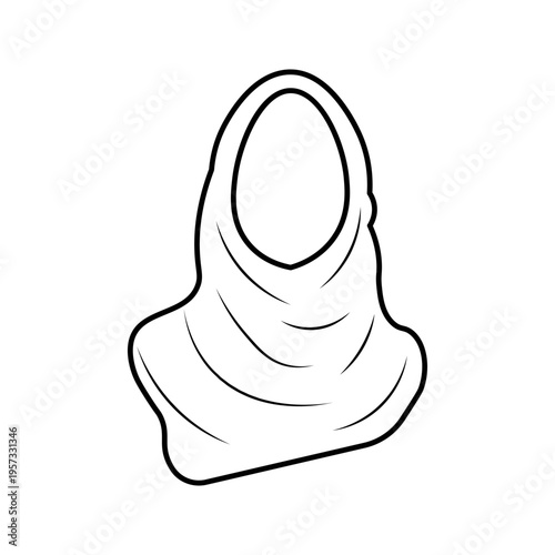 Hijab icon on white background