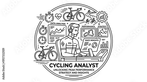 Cycling Analyst Analyzing Data for Peak Performance