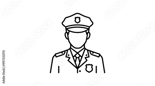 Minimalist Policeman Icon