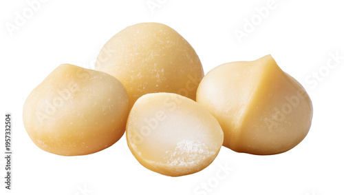 Cuadro en lienzo Delicious and healthy shelled macadamia nuts, perfect ingredient for baking and