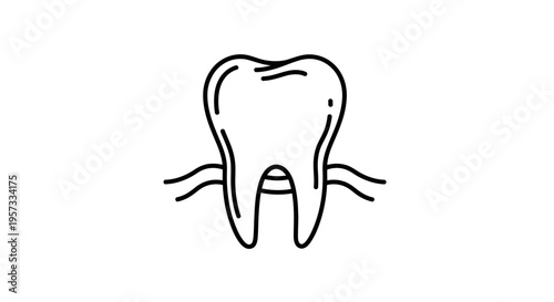 Healthy Tooth Icon, Dental Care Symbol, Oral Hygiene, Vector Illustration