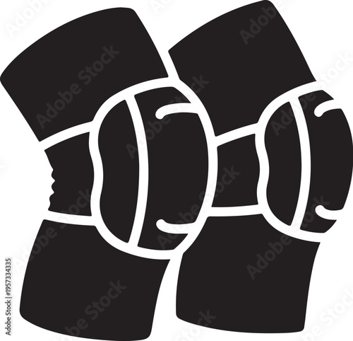Black, vector, boxing gloves, sports equipment, fitness icons