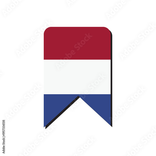 Free Download Simple Netherlands Flag Bookmark Marker Icon for Web and UI, Digital Bookmarking, Favorite Content Marker, User Interface, etc - GFXLoad