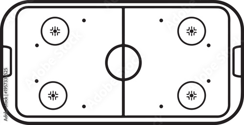 Hockey rink, ice hockey arena, vector illustration, sports background