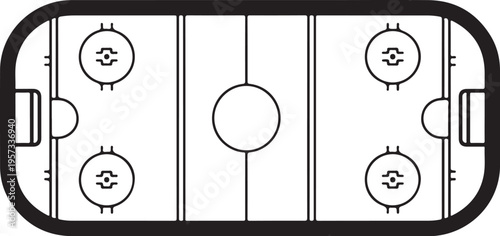 Hockey rink, ice hockey field, rink layout, sports arena