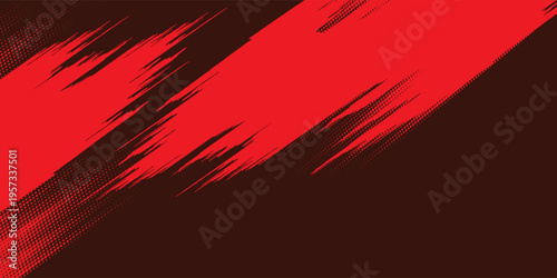 PrintRed color pattern gradient grunge texture background. Dots pop art comics sport style vector illustration Abstract background dark red with modern corporate concept