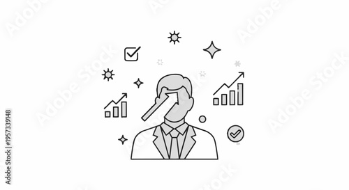 Businessman with vision and strategy concepts.