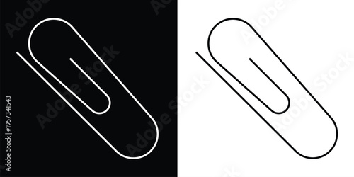 Paper clip icon vector set. Paper clip illustration sign collection. Clip symbol or logo eps 10.