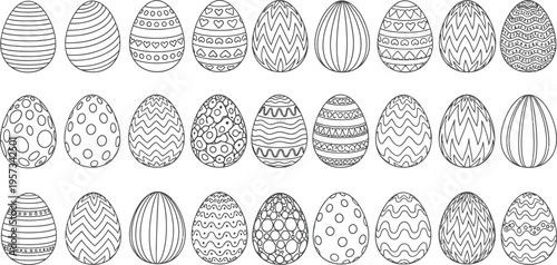 Easter sunday eggs decorating ideas and traditional patterns