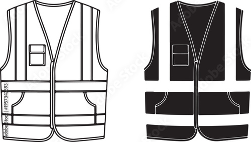 Safety Workwear Uniform Vector Mockup