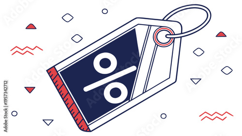 Price Tag with Percentage Symbol for Sales and Discounts.