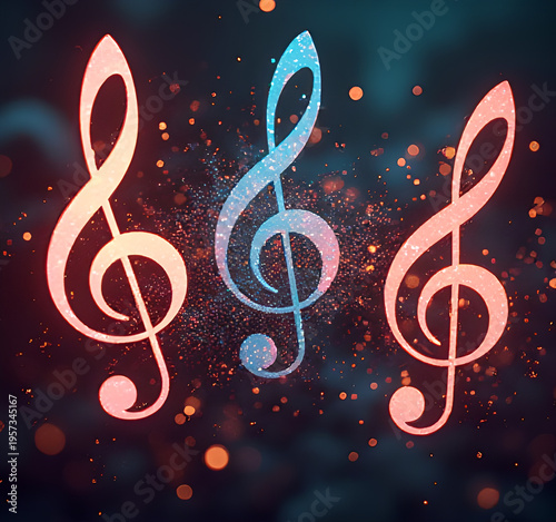 Musical symbol note bright burning whistling icon sign