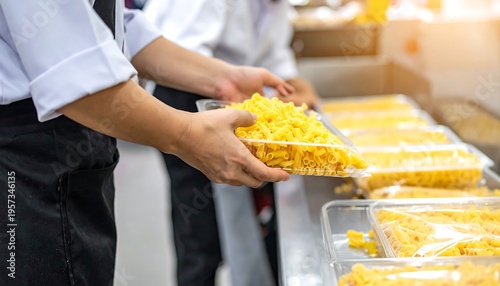 Wallpaper Mural Chefs preparing food in a professional kitchen setting. Torontodigital.ca
