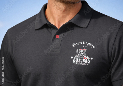 Close Up Polo Shirt Mockup