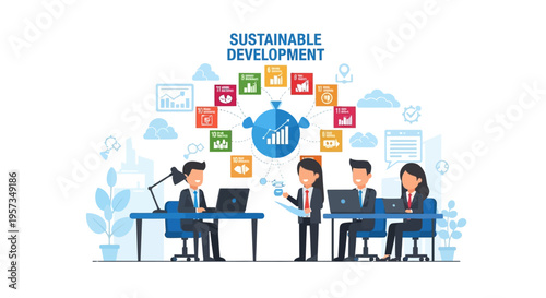 Sustainable Development Goals Business Meeting: Teamwork and Global Strategy