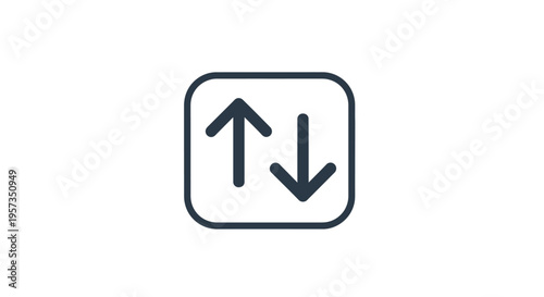 Up and Down Arrows Icon, Direction Symbol, Upload Download Concept