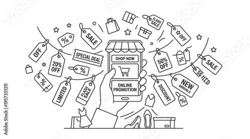 Online Shopping and Promotion Concept