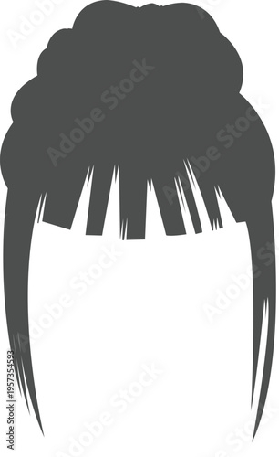 Women Hairstyles Clipart Set Top Bun and Long Side Hair Hand Drawn Vector
