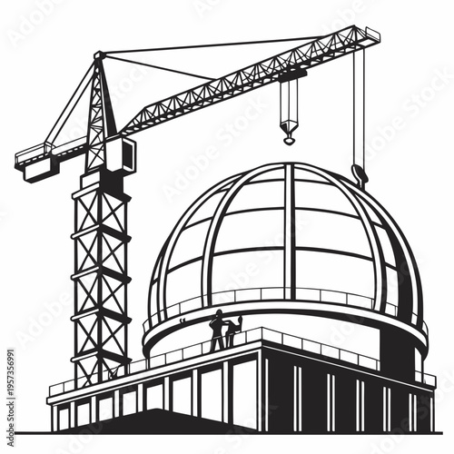 Construction crane building observatory architecture