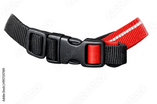 Dog cat collar with safety buckle and reflective stripe