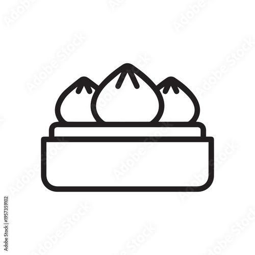 Chinese Dim Sum vector icon. line sign for mobile concept and web design