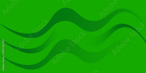Abstract green background with layered flowing wave shapes and smooth gradient tones. Modern minimal design suitable for eco themes, wallpapers, banners, and digital layouts.